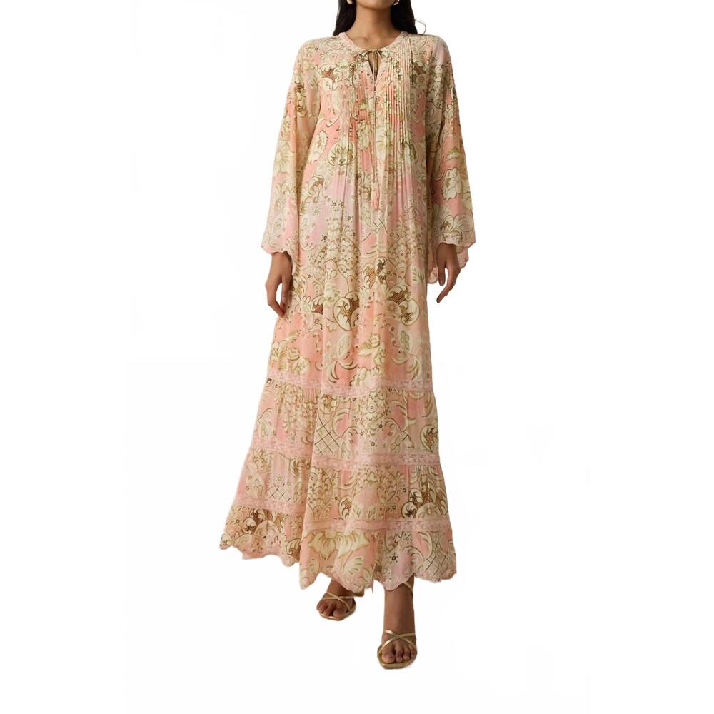 NEW HEMANT & NANDITA anah maxi dress in peach - Picture 3 of 5